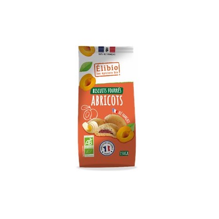 Biscuits bio fourrés Abricot-150 grsGâteaux tendre, moêlleuxAsso élibio