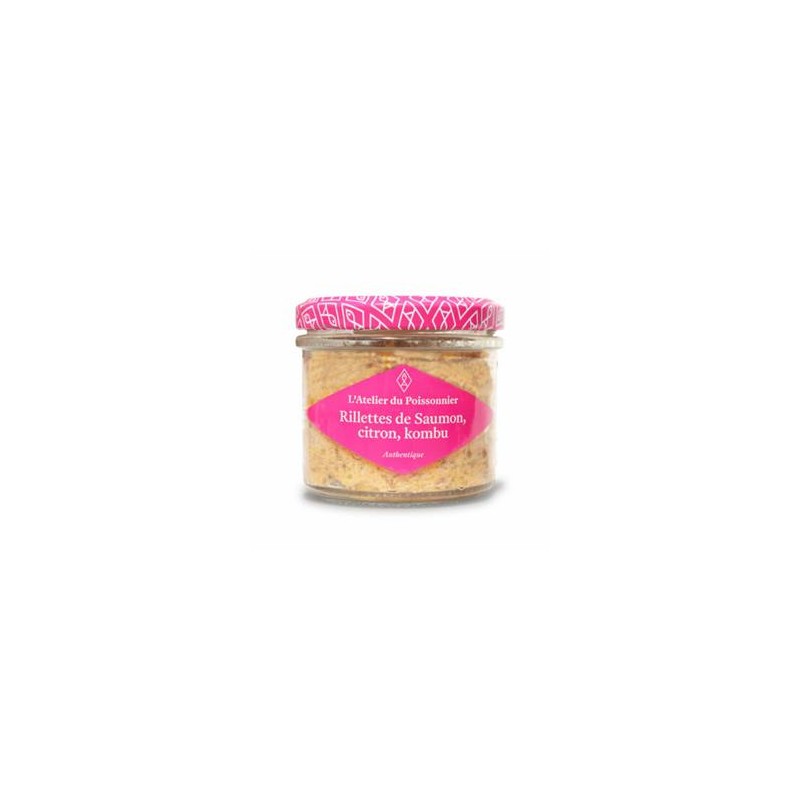 Rillettes saumon citron et kombu-90 grsConserve de poissonL'atelier du poissonnier