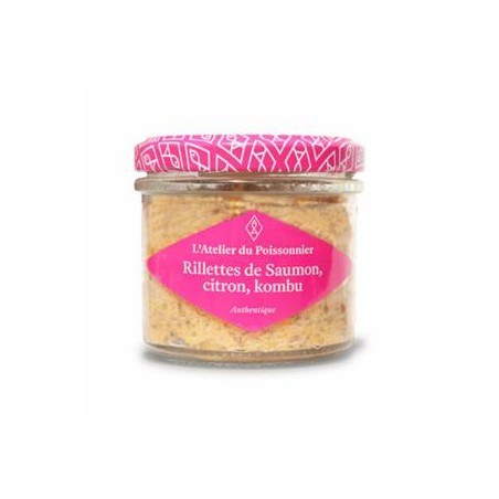 Rillettes saumon citron et kombu-90 grsConserve de poissonL'atelier du poissonnier