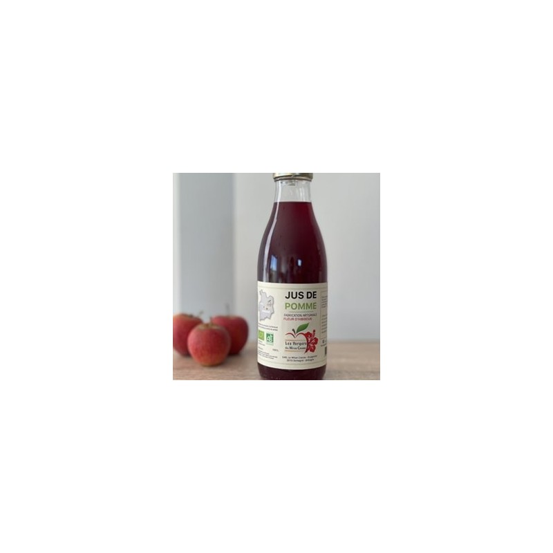 Jus de pommes bio Hibiscus - 1 litre