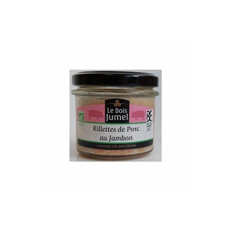 Rillettes de porc au jambon 90grViande et Charcuterie BIOLe Bois Jumel